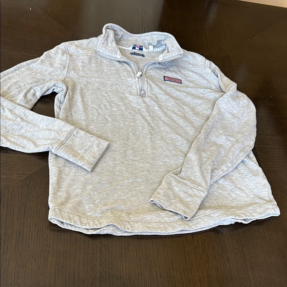 Vineyard Vines Light Heather Gray Half-Zip Pullover